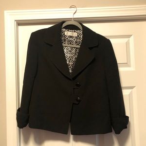 Tahari 2 pc skirt suit - black - size 14